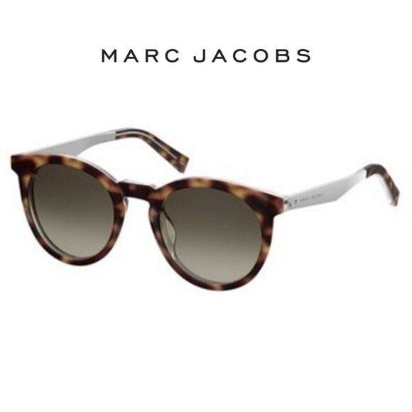 Marc Jacobs MARC 204/S Silver Havana KRZHA Sunglasses 47-21-140 - Picture 1 of 15
